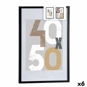 Wall photo frame Gift Decor Black polystyrene Plastic MDF Wood 50 x 70 cm (6 Units)