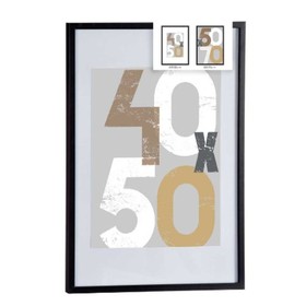 Wall photo frame Gift Decor Black polystyrene Plastic MDF Wood 50 x 70 cm (6 Units)