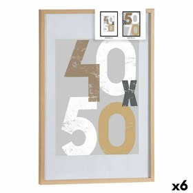 Photo frame Gift Decor Natural polystyrene Plastic MDF Wood (6 Units)
