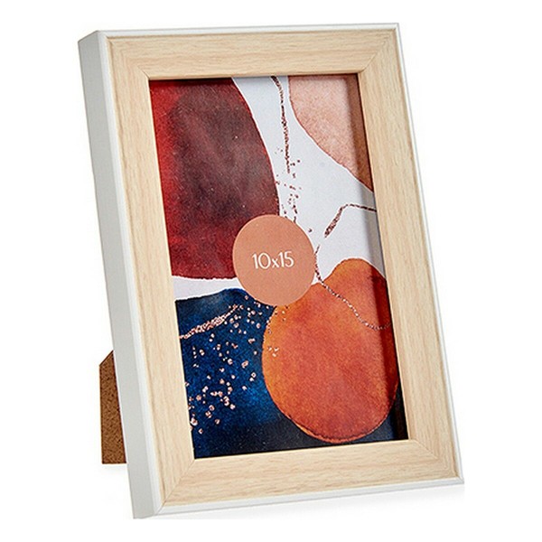 Photo frame Gift Decor White Brown Natural Glass polypropylene (6 Units)