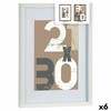 Wall photo frame Gift Decor White Glass MDF Wood 30 x 40 cm (6 Units)