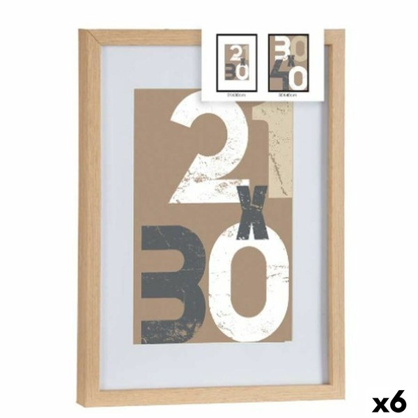 Kuvakehys Gift Decor Luonnollinen Lasi Puu MDF 30 x 40 cm (6 osaa)