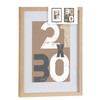 Photo frame Gift Decor Natural Glass MDF Wood 30 x 40 cm (6 Units)