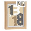 Photo frame Gift Decor Natural Glass MDF Wood (6 Units)