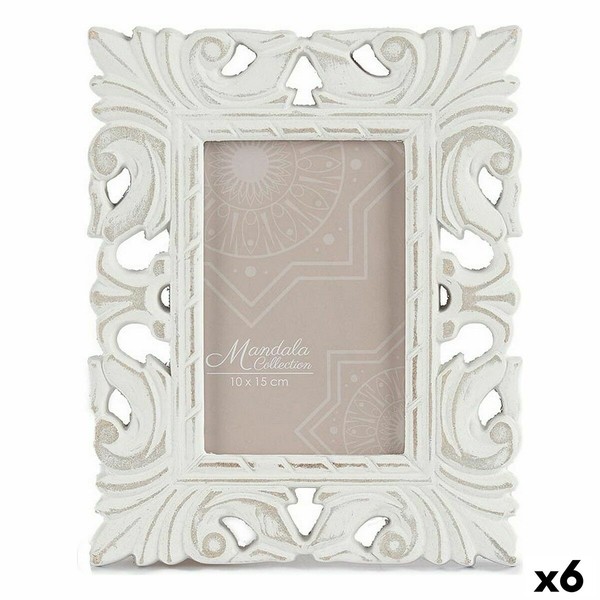 Foto rāmis Gift Decor Balts Koks MDF Eikalipta koksne (6 gb.)