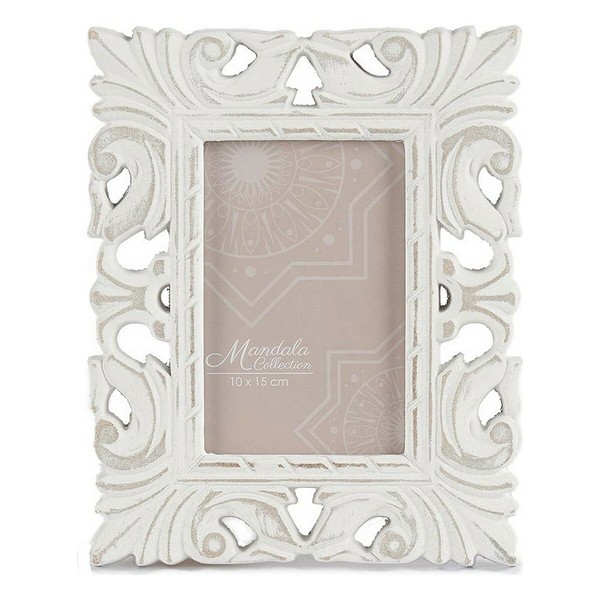Photo frame Gift Decor White MDF Wood Eucalyptus wood (6 Units)