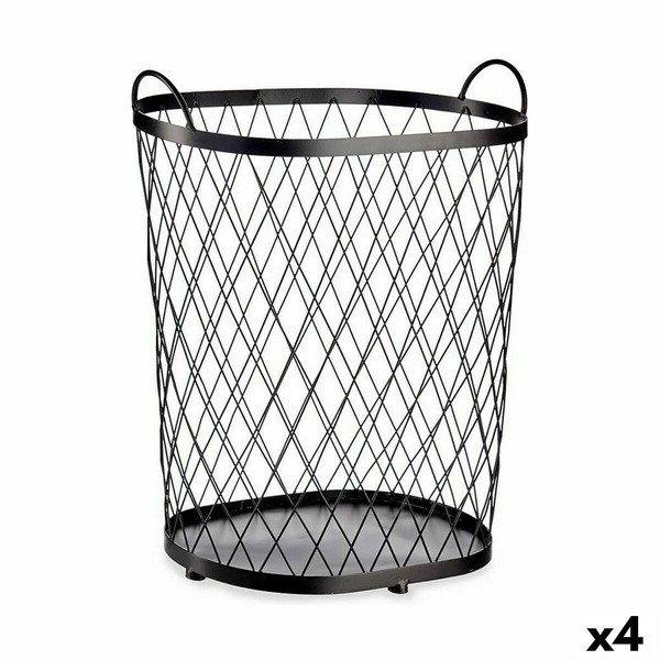 Krepšys Gift Decor Juoda Metalinis 40 L (4 vnt.)