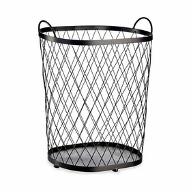 Basket Gift Decor Black Metal 40 L (4 Units)