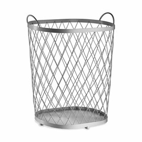 Basket Gift Decor Silver Metal 40 L (4 Units)