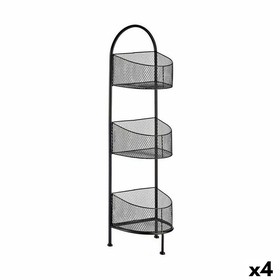 Plaukti Gift Decor Melns Metāls 21,2 x 97 x 28,5 cm (4 gb.)
