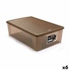 Storage Box with Lid Stefanplast Elegance Beige Plastic (6 Units)