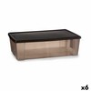 Storage Box with Lid Stefanplast Elegance Brown Plastic 30 L (6 Units)