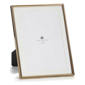 Photo frame Gift Decor Golden Crystal Steel (12 Units)