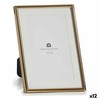 Photo frame Gift Decor Golden Crystal Steel (12 Units)