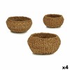 Set of Baskets Gift Decor Brown Marine algae (4 Units)