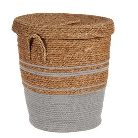 Basket Gift Decor Brown Grey Marine algae (4 Units)