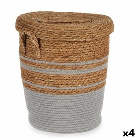 Basket Gift Decor Brown Grey Marine algae (4 Units)