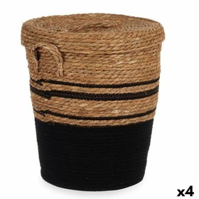 Basket Gift Decor Brown Black Marine algae (4 Units)