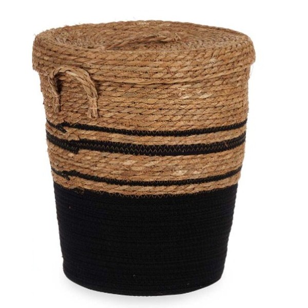 Basket Gift Decor Brown Black Marine algae (4 Units)