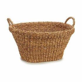 Basket Gift Decor Brown Marine algae 32 L With handles (6 Units)