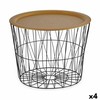 Šoninis staliukas Gift Decor Juoda Auksinis 62 x 45,5 x 62 cm (4 vnt.)