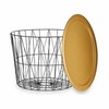 Side table Gift Decor Black Golden 62 x 45,5 x 62 cm (4 Units)