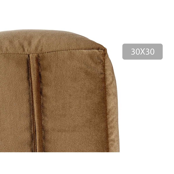 Pouffe Gift Decor Brown polystyrene Velvet (4 Units)