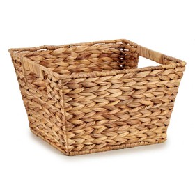 Basket Gift Decor Brown Metal Water hyacinth (12 Units)