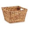 Basket Gift Decor Brown Metal Water hyacinth (12 Units)