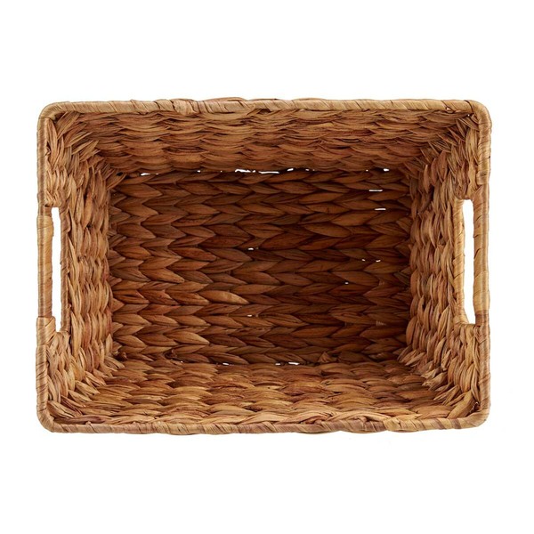 Basket Gift Decor Brown Metal Water hyacinth (12 Units)