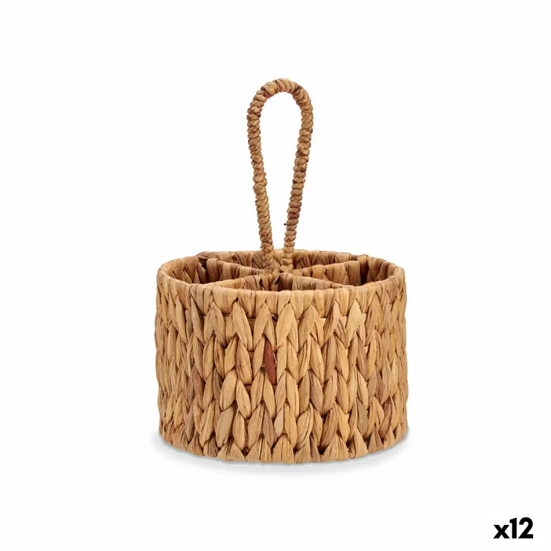 Корзина для столовых приборов Gift Decor Коричневый Металл Водный гиацинт 20 x 30 x 20 cm (12 штук)