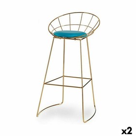 Jakkara Gift Decor Sininen Kullattu Polyesteri Rauta 51 x 94 x 52 cm (2 osaa)