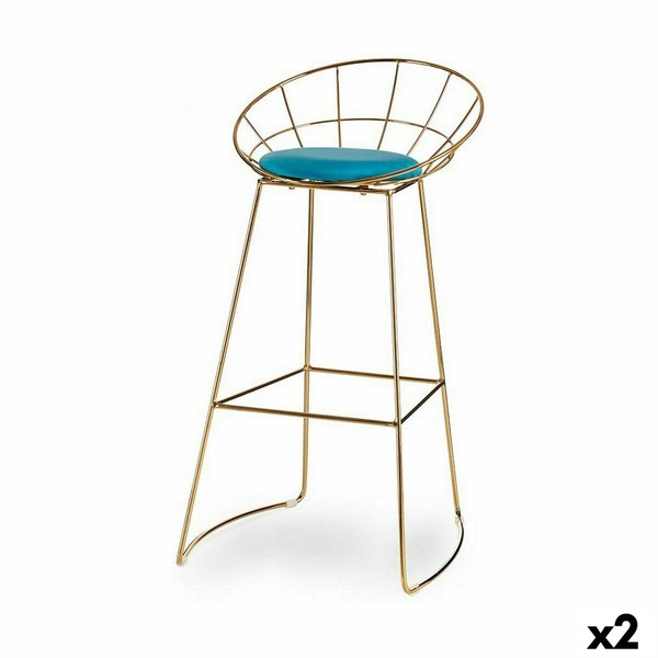 Jakkara Gift Decor Sininen Kullattu Polyesteri Rauta 51 x 94 x 52 cm (2 osaa)