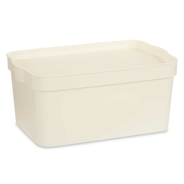 Sandėliavimo dėžutė su dangteliu Kipit Kreminė Plastmasinis 7,5 L (12 vnt.)