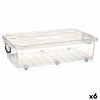 Storage Box with Wheels Kipit Transparent Plastic 40 L 46,5 x 20 x 72,2 cm (6 Units)