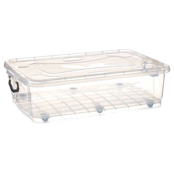 Коробка для хранения с колесами Kipit Прозрачный Пластик 40 L 46,5 x 20 x 72,2 cm (6 штук)