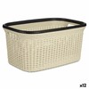 Laundry Basket Kipit Black Cream Plastic 36 L 36 x 25,5 x 52,5 cm (12 Units)