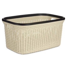 Laundry Basket Kipit Black Cream Plastic 36 L 36 x 25,5 x 52,5 cm (12 Units)