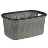 Laundry Basket Kipit Black Grey Plastic 36 L 36 x 25,5 x 53 cm (12 Units)