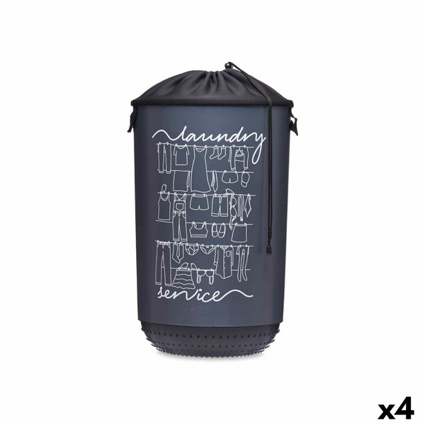 Veļas Grozs Kipit Laundry Sevice Tumši zils Drāna Plastmasa 40 L 34 x 52,5 x 34 cm (4 gb.)