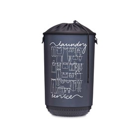 Laundry Basket Kipit Laundry Sevice Dark blue Cloth Plastic 40 L 34 x 52,5 x 34 cm (4 Units)