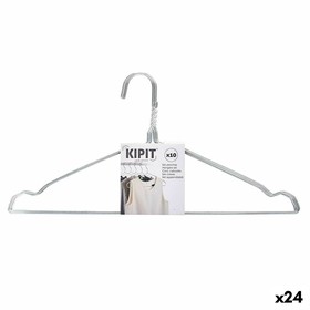 Vaatehengarisetti Kipit Hopeinen Metalli 40 x 1 x 20 cm (24 osaa)