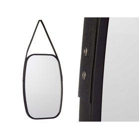 Wall mirror Gift Decor Black 43 x 65 x 3 cm Rectangular (4 Units)