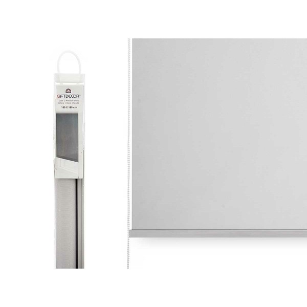 Roller blinds Gift Decor Grey Cloth Plastic 180 x 180 cm
