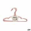 Set of Clothes Hangers Kipit Blue Green Pink Metal Silicone Children's 9,5 x 0,3 x 18 cm 29 x 18 x 2,9 cm (24 Units)