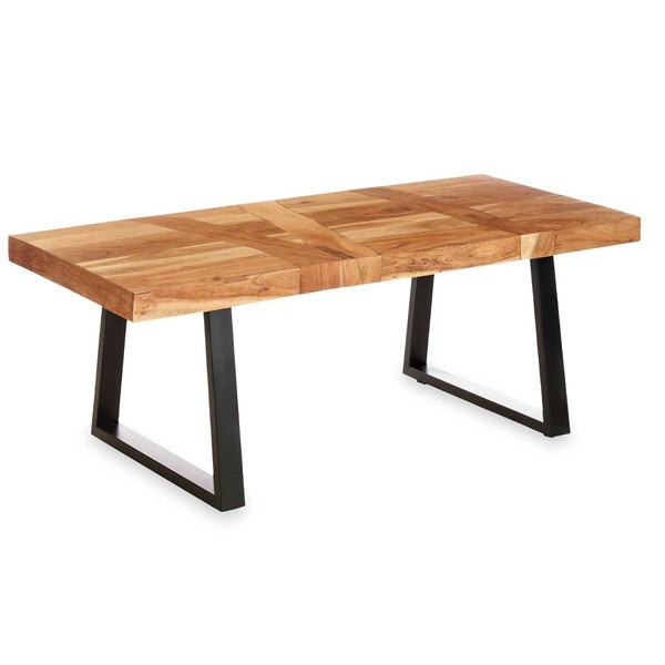 Side table Gift Decor Trama Brown Black 120 x 60 x 48 cm 120 x 10 x 60 cm
