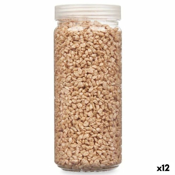 Koristeelliset kivet Gift Decor Beige 2 - 5 mm 700 g 6,5 x 15,5 x 6,5 cm 6,2 x 15,3 x 6,2 cm 6,5 x 15,8 x 6,5 cm (12 osaa)