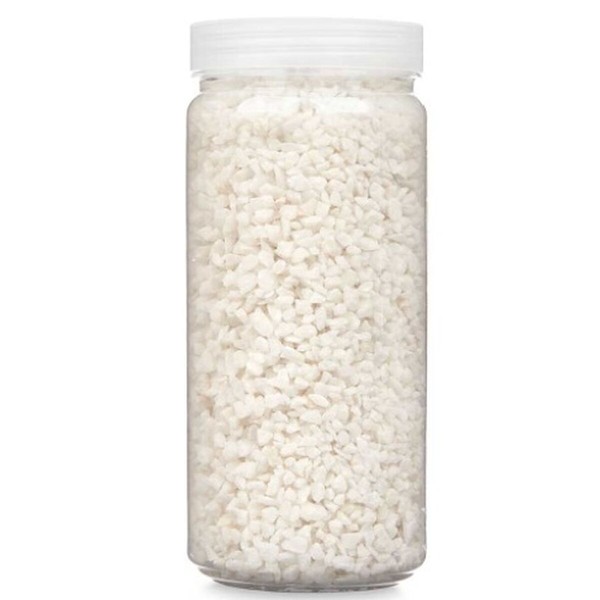 Decorative Stones Gift Decor White 2 - 5 mm 700 g 6,2 x 15,3 x 6,2 cm 6,5 x 15,8 x 6,5 cm (12 Units)