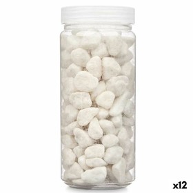 Dekoratyviniai akmenys Gift Decor Balta 10 - 20 mm 700 g 6,2 x 15,3 x 6,2 cm 6,5 x 15,8 x 6,5 cm (12 vnt.)
