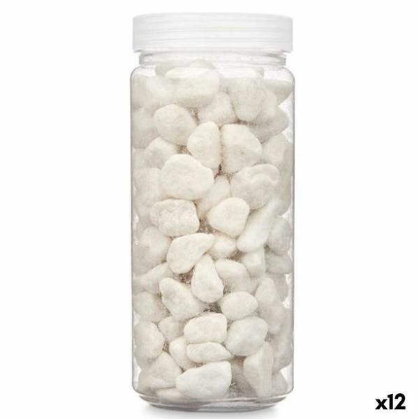 Decorative Stones Gift Decor White 10 - 20 mm 700 g 6,2 x 15,3 x 6,2 cm 6,5 x 15,8 x 6,5 cm (12 Units)